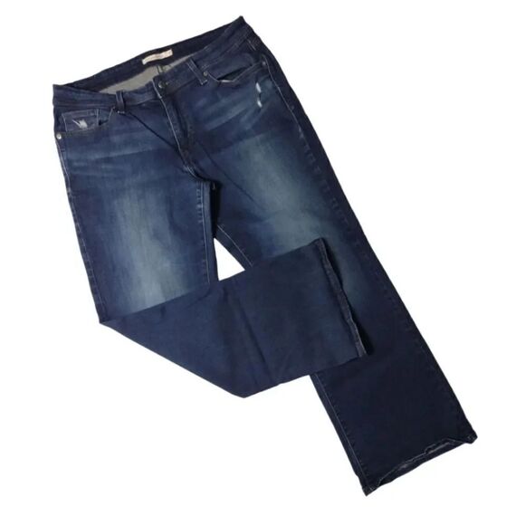 Levi's 529 Midrise Distressed Curvy Bootcut Jeans Size 33 - Picture 3 of 16